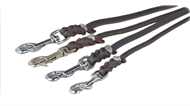 JHS-Justerbar-hundeline- brun-Krom-karabinhage 10-15mm